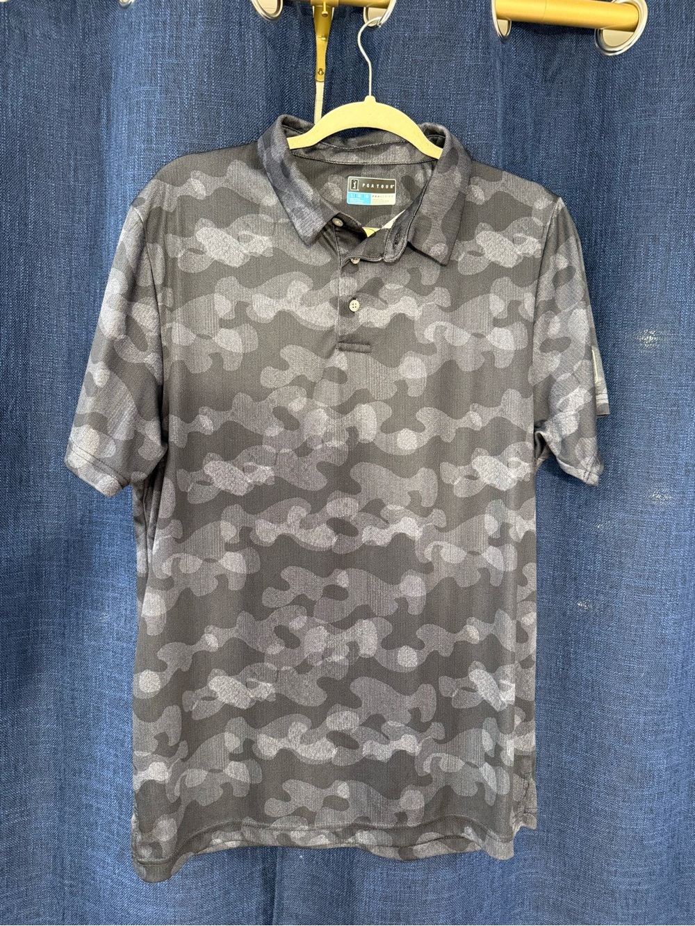 PGA Tour Gray Camo Polo Shirt Pro Series